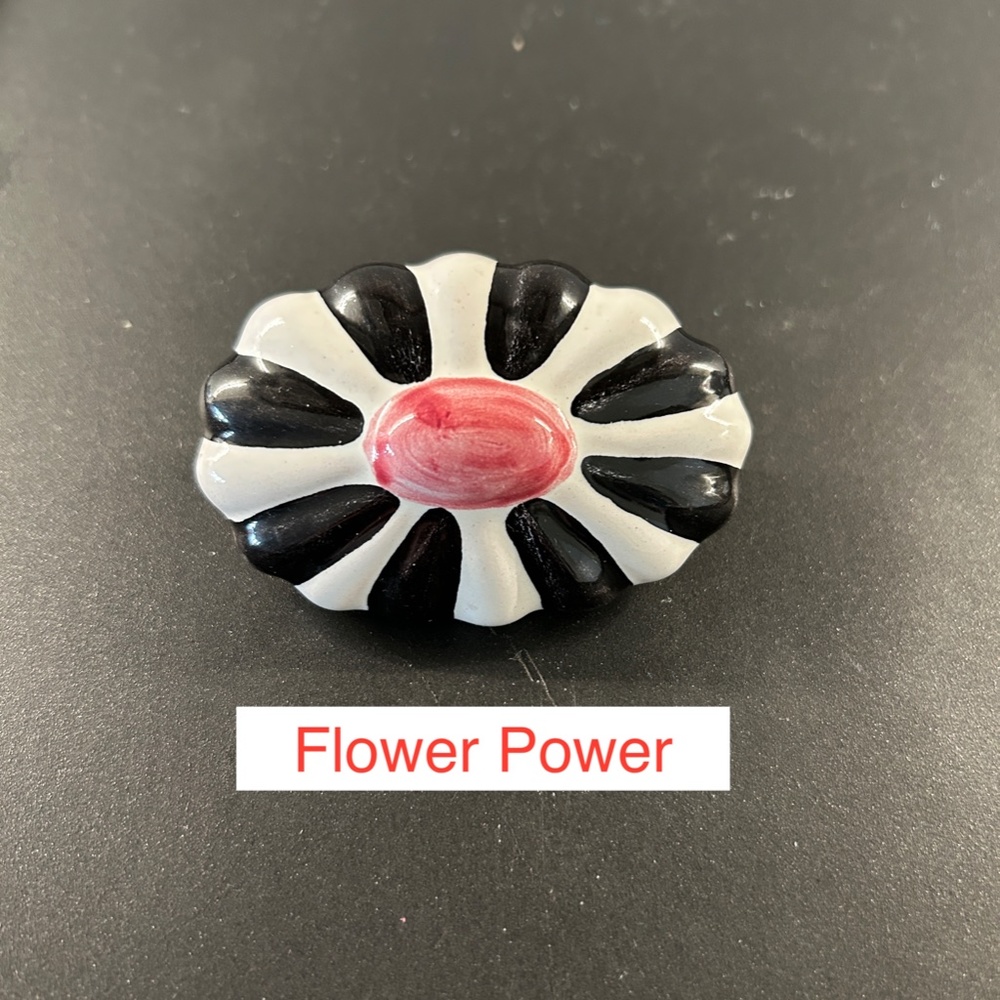 MacKenzie-Childs Hand Painted Ceramic Knob